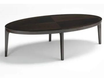 VENDOME - Oval wooden coffee table by HUGUES CHEVALIER - view 2